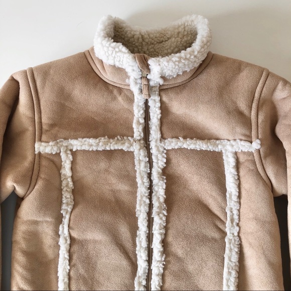 L.L. Bean Girls' Faux Shearling Sherpa Teddy Lined Jacket Coat M 5-6 - Picture 3 of 13